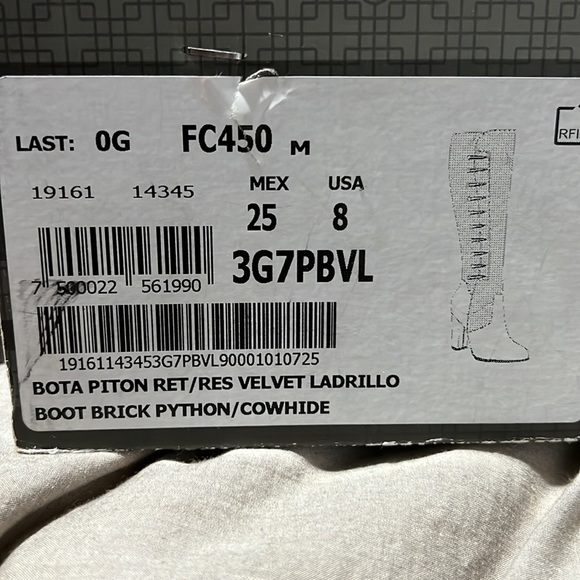 Franco Cuadra Boot Brick Python USA 8 - Picture 6 of 6